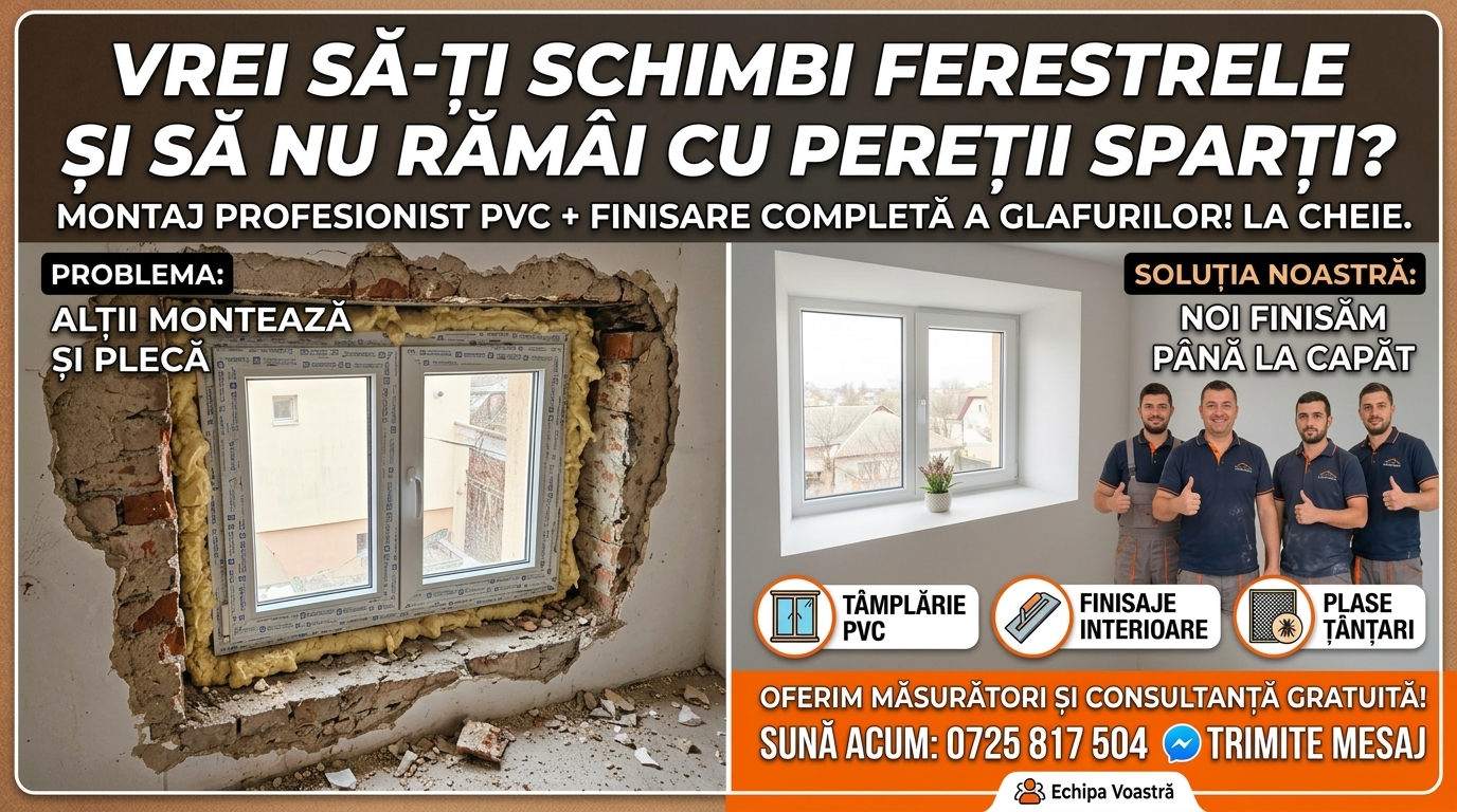 Lucrare montaj uși și ferestre realizată de Alexandru Windosws, București (1)